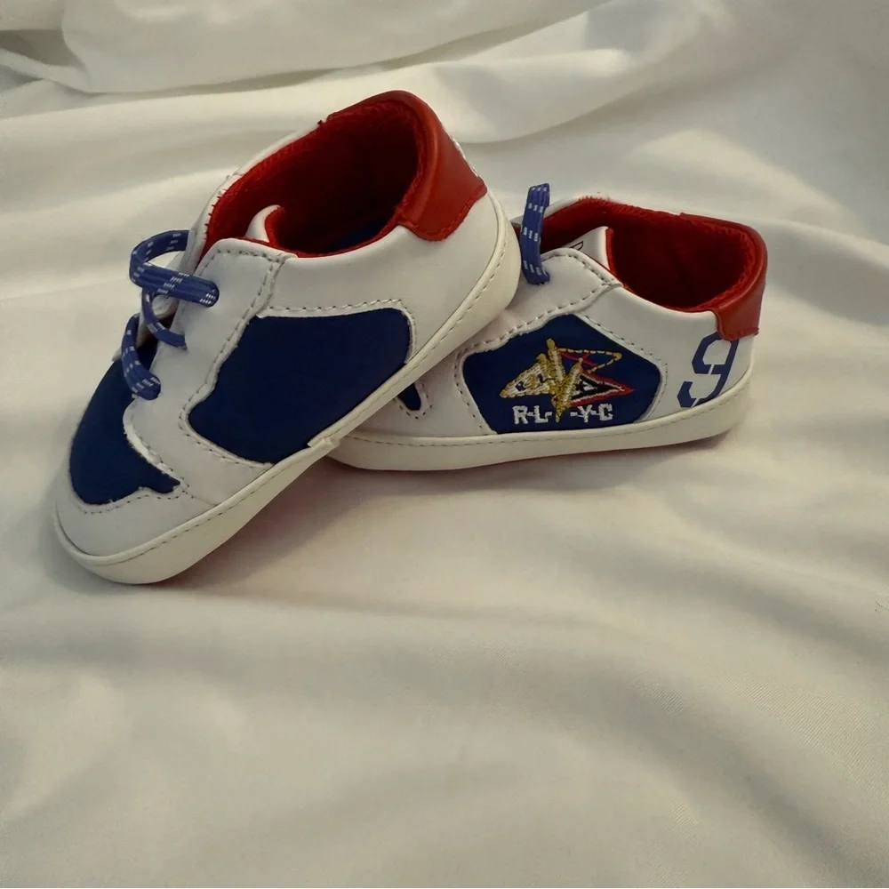 NWOT Polo Ralph Lauren Jessup Flag Crib Shoes